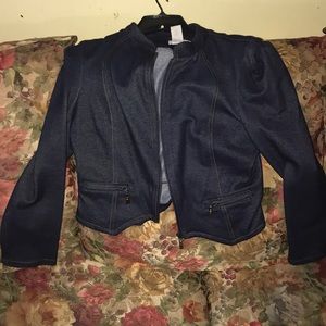 Jean stretchy jacket large